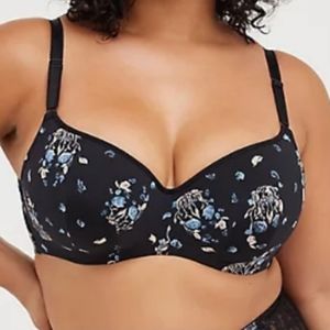 Torrid Floral Skull Balconette Bra 42F(DDD)